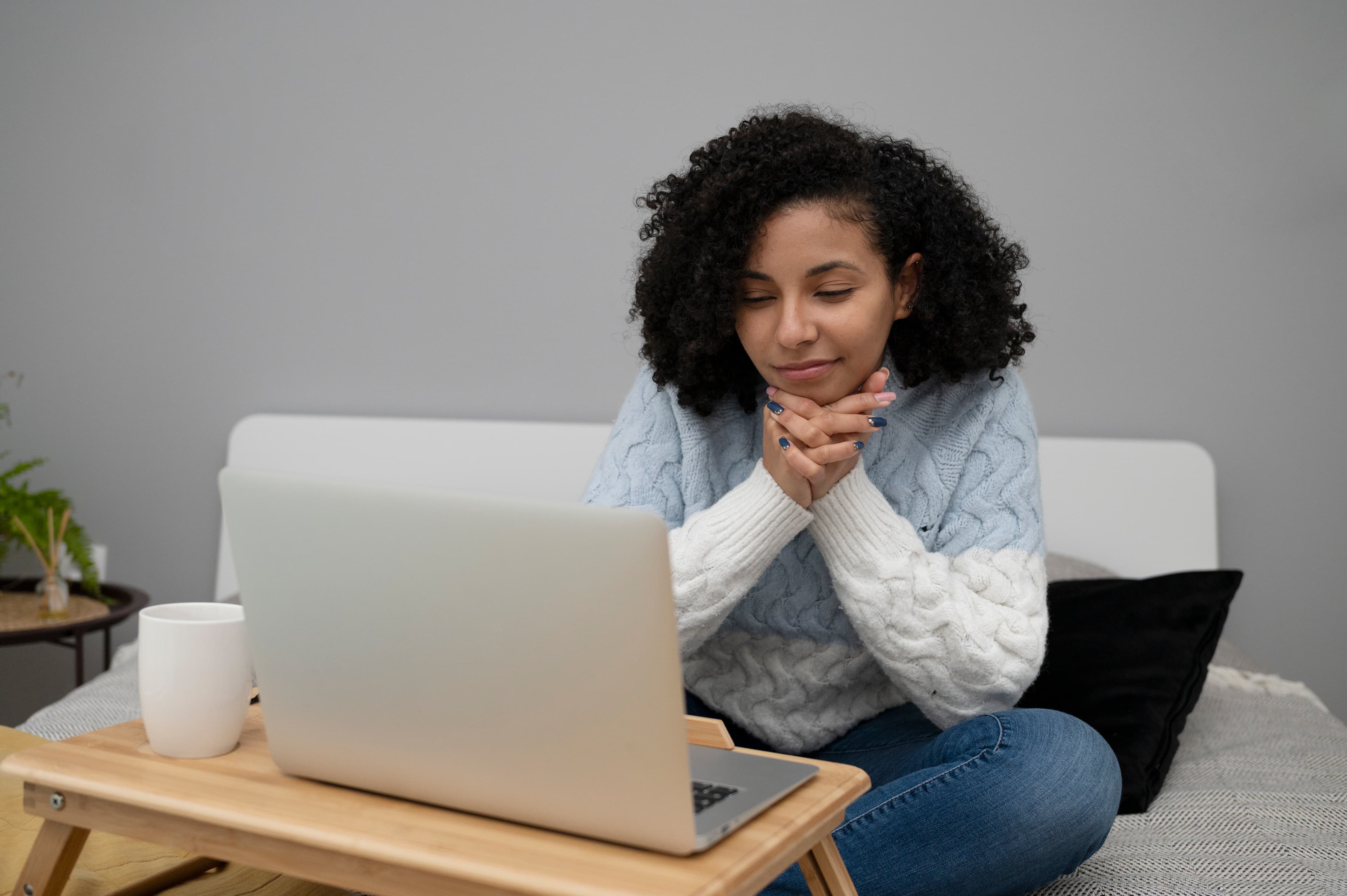 Woman working with laptop