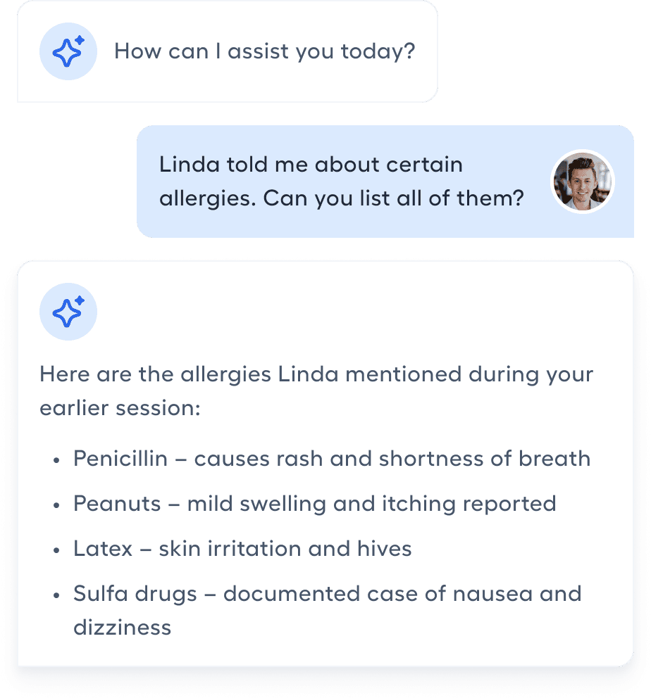 Image of healthnotes application doing an action