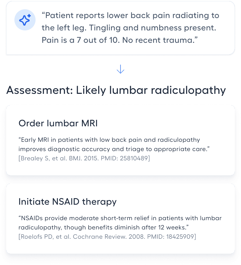 Image of healthnotes application doing an action